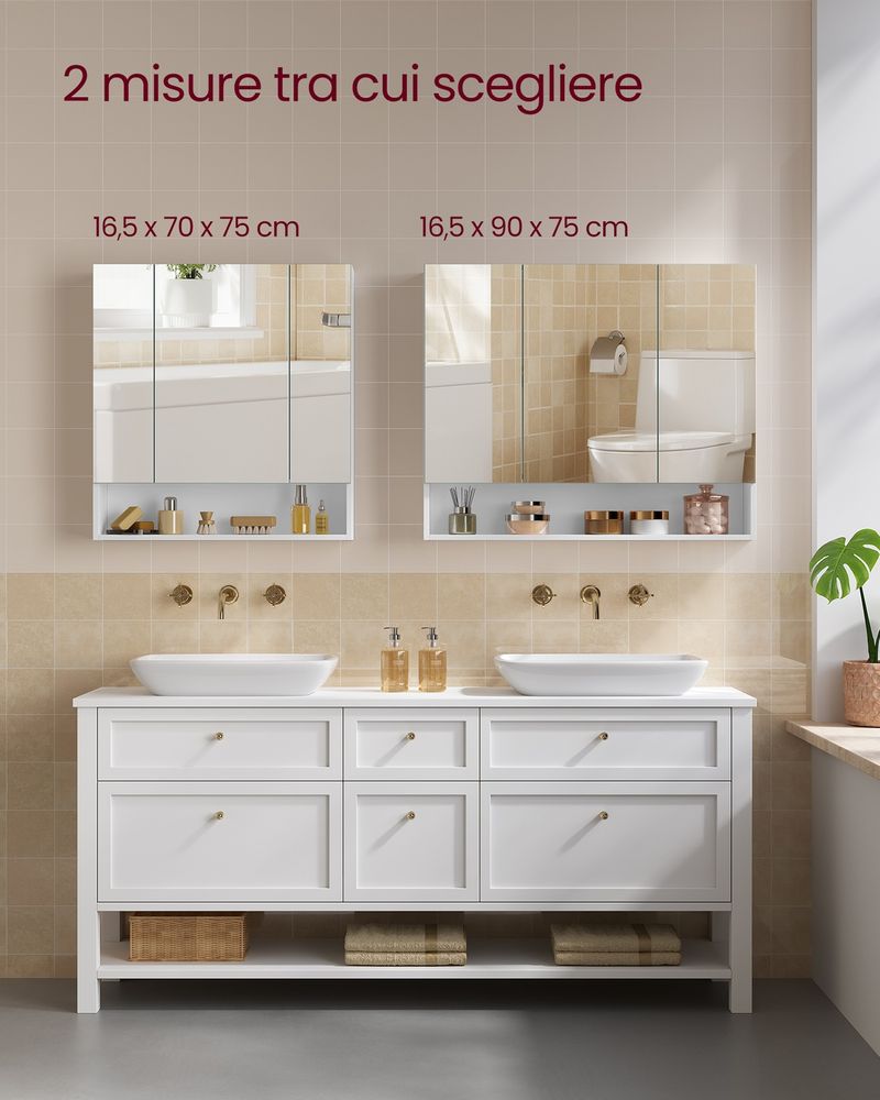 MOBILE BAGNO SOSPESO 100cm CON LAVABO SPECCHIO MODERNO INDUSTRIAL LEGNO