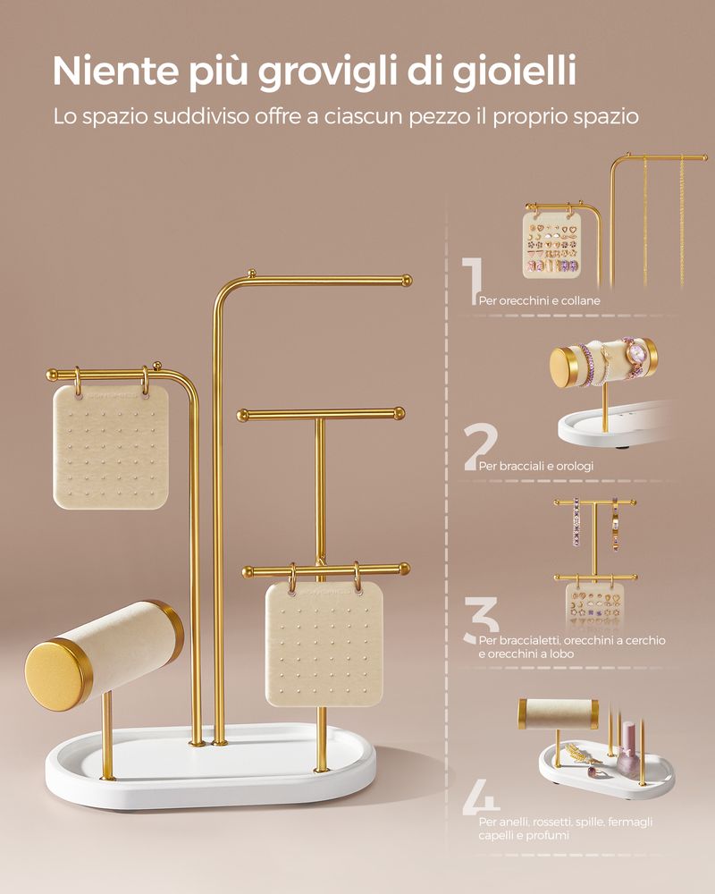 Organizzatore di gioielli da appendere a parete organizzatore di gioielli organizzatore di esposori per orecchini in macramè decorativo per bracciali con collane di orecchini  36