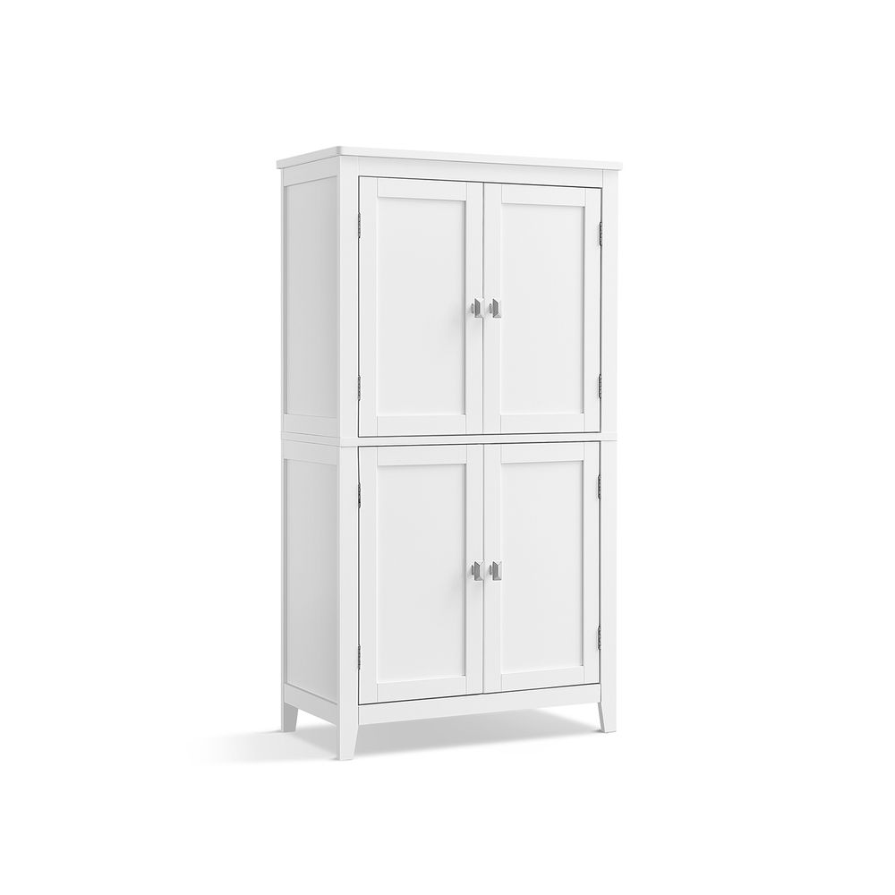 Armadietto da bagno con 2 cassetti grandi, cassettiera da bagno con ante in vetro e ripiano regolabile, cucina e soggiorno, 60 x 30 x 108 cm | Leroy Merlin