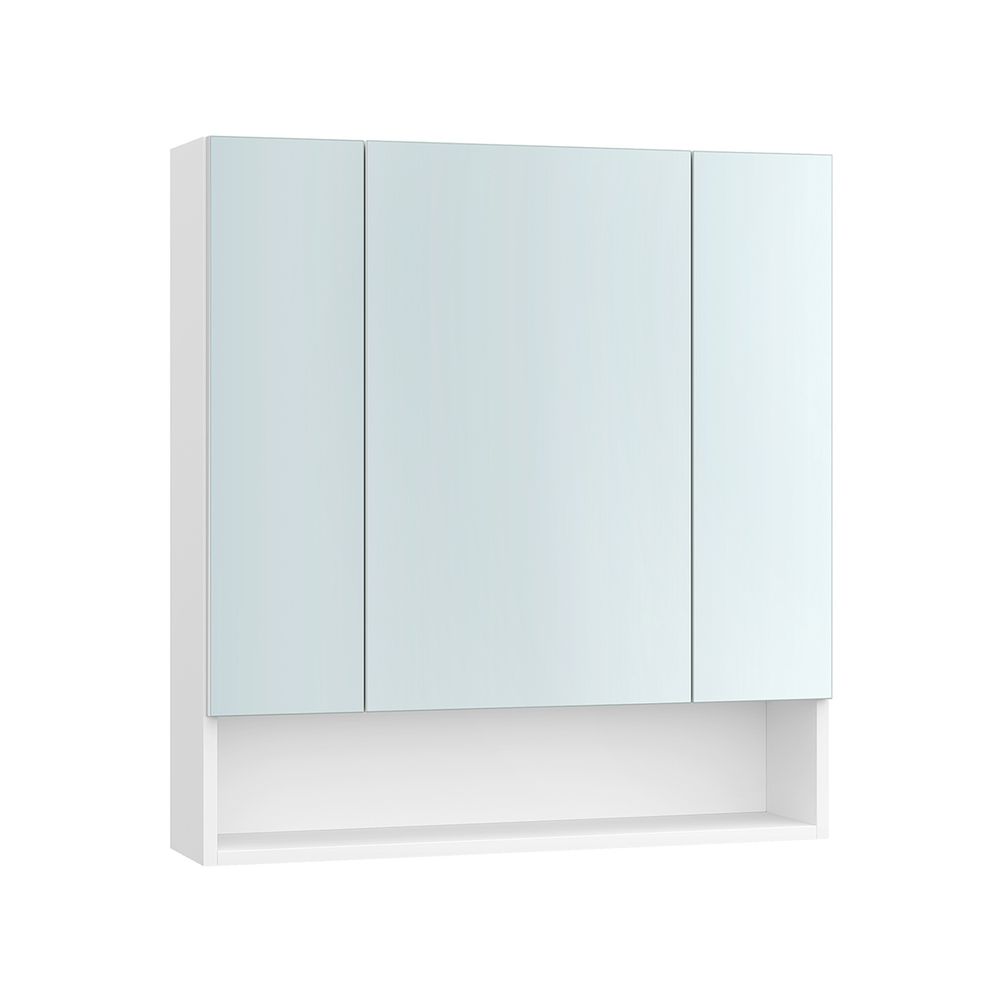 Armadietto Bagno Con Specchio - Mobile Pensile 50x60x15 Cm Bianco - Foto 3