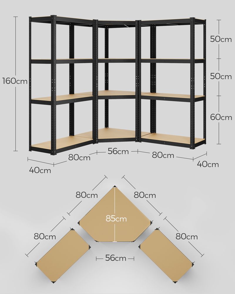 Scaffale Angolare 4 Ripiani In PVC Bianco - Libreria A Scala Per Soggiorno E Bagno - 3