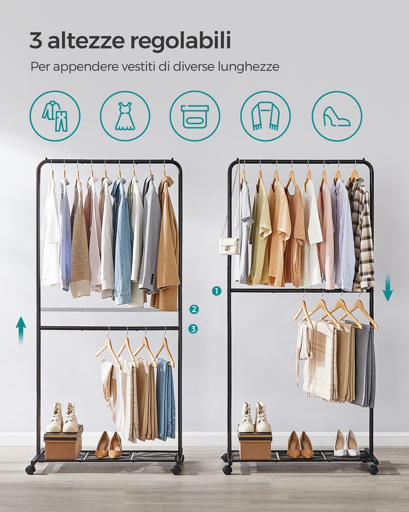 Appendiabiti Con Piedini, Design A Pappagallo, Appendiabiti Con 4 Ripiani Appendiabiti Solido Appendiabiti Con 8 Ganci 43x43x180cm 1