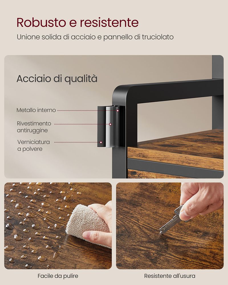 unho Stand Appendiabiti da Terra: Appendiabiti con Ruote Porta abiti con ruote Armadio Aperto Guardaroba con Ripiani Bambù Grande appendiabiti per camera ingresso 78x40x164 cm