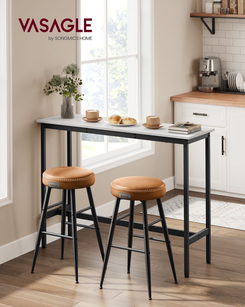 Tavolino Laterale VASAGLE - Comodino Industriale Con Scomparto, Marrone E Nero, 42x35x52cm - Foto 6