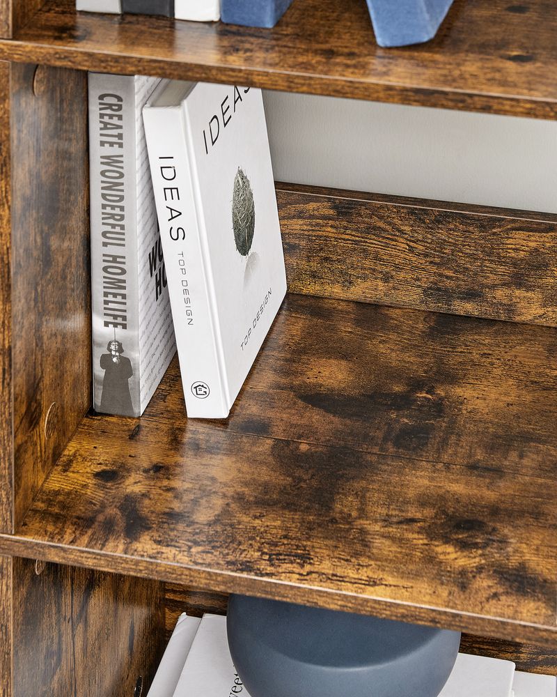 VASAGLE Scaffale Angolare A Parete Con 5 Ripiani, Libreria Angolare, Ensole Da Uro Ad Angolo - 10