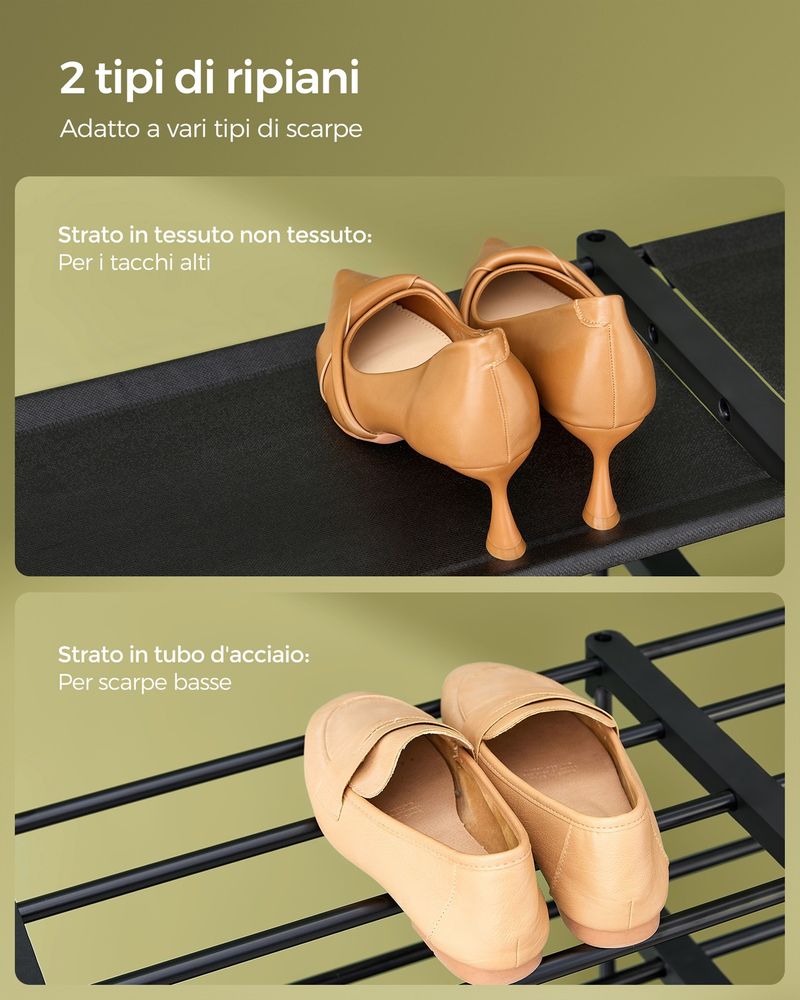 SONGICS Scarpiera, 7 Ripiani, Scaffale Portascarpe Da Ingresso 28 X 46 - 10