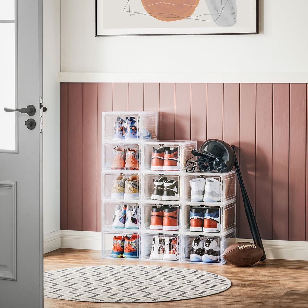 STRBOXONG Scatole di cartone per scarpe con coperchio, 32x22x12 cm, scatola  multiuso per l'organizzazione di casa e ufficio, cartone pieghevole, pacco  regalo (10 pezzi) : : Casa e cucina