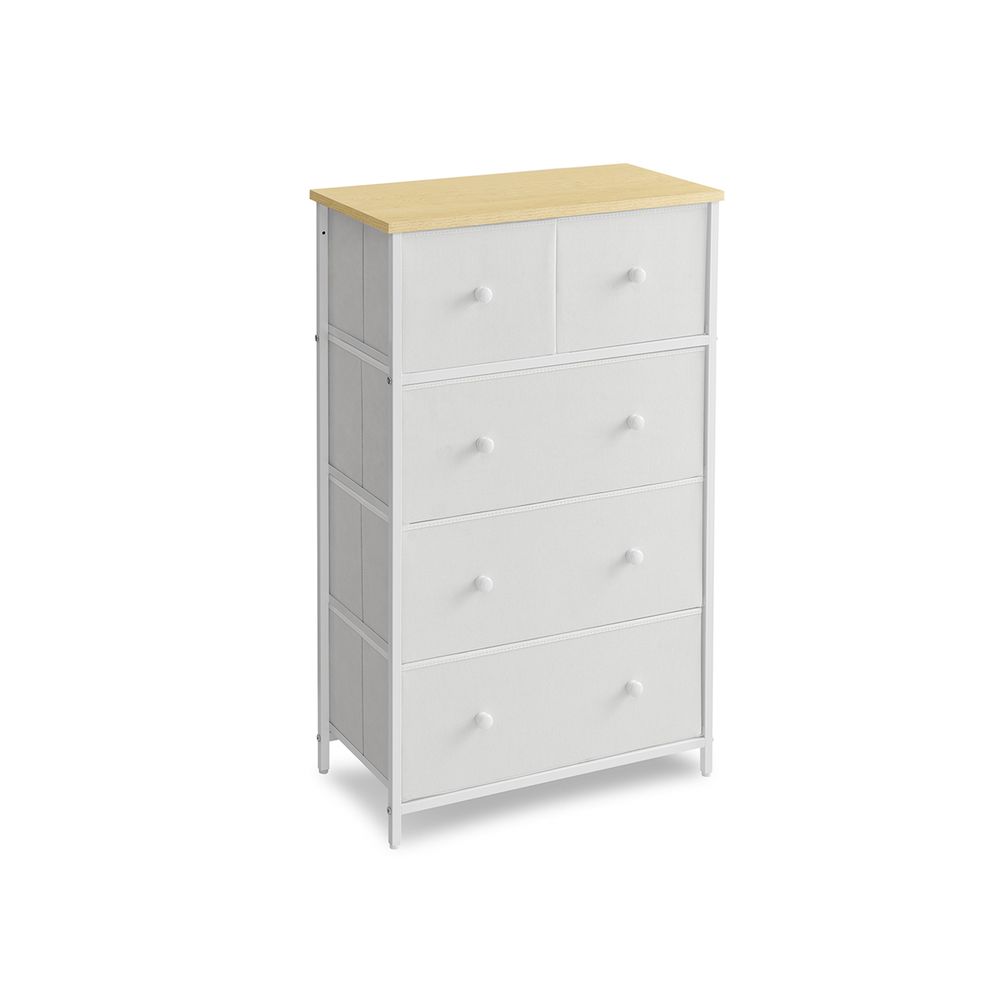 Joolihome - Cassettiera con 4 ripiani, 5 cassetti, in tessuto non
