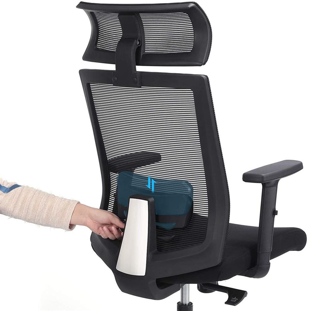Stylo HWT sedia ufficio ergonomica direzionale rete traspirante bianco