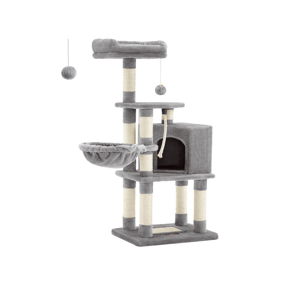 Tiragraffi Per Gatti FEANDREA - Con Piattaforma Peluche E Sisal, Grigio - Foto 5