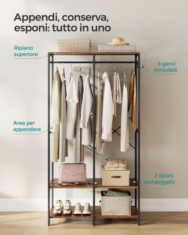 LANTUS Guardaroba in Tessuto, Aradio portatile in tela di canapa per LANTUS Guardaroba in Tessuto, Aradio portatile in tela di canapa per