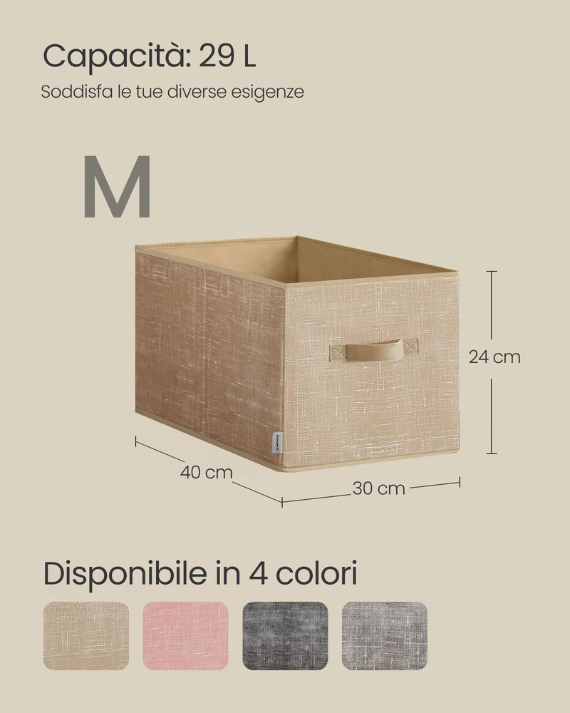mDesign Set di 2 cestini portaoggetti, pieghevoli, in giacinto d'acqua, ideale per riporre vestiti, giocattoli o riviste, con motivo a intreccio, colore: naturale/marrone chiaro