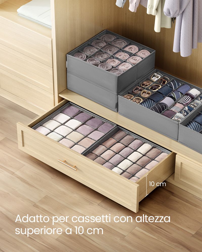 4 Pezzi Organizer Aradio Cassetti, Organizer Aradio Salvaspazio Non