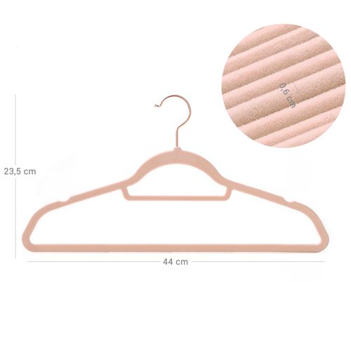 Esylife salvaspazio grucce antiscivolo in velluto per abiti da bebè confezione da 30 pezzi rosa 