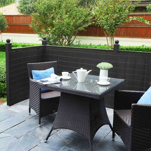 Hengda® Frangivista Canniccio PVC Paravento privacy Frangivento Recinzione giardino per giardino, balcone e terrazza（120X400cm bambù 