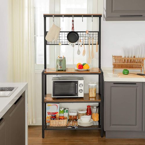 per casa colore: Nero ufficio per cucina forno a microonde SD-TEC mensola organizer Scaffale da bagno in acciaio inox 