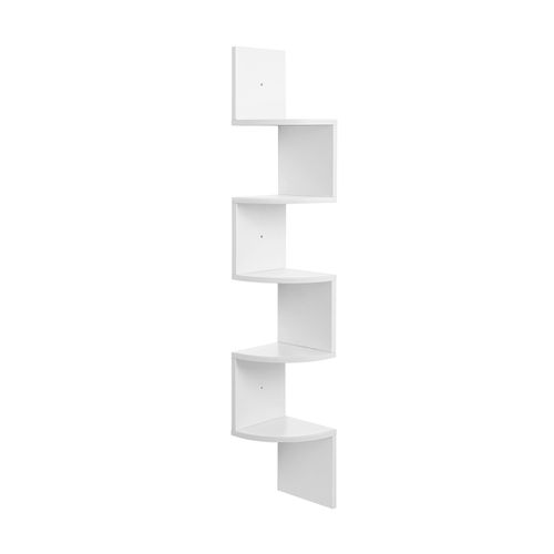 Scaffale angolare in Metallo Colore Bianco a Due Altezze per riporre e organizzare Dimensioni: 33 x 26 x 36 cm. S.L Cisne 2013 Scaffale angolare Due Ripiani 