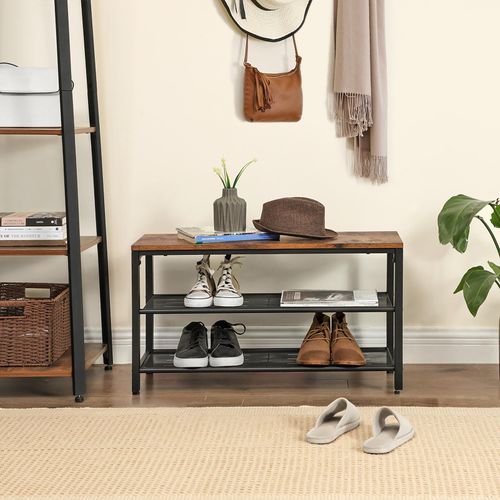 71 x 29 x 49 cm SONGMICS Panca Scarpiera in bamb/ù Soggiorno Portascarpe a 2 Ripiani Bianco e Grigio LBS604W01 Organizzatore per Scarpe Stabile per Corridoio Seduta Regge Fino a 150 kg
