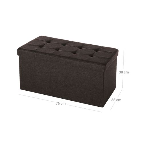 Ducomi Pouf Cubo Pieghevole Poggiapiedi Sgabello Contenitore in Misto Lino Cassapanca Bauletto Contenitore Porta Giochi Poltrona Contenitore per Soggiorno Arredo Italiano Green, 48x31x31 cm 