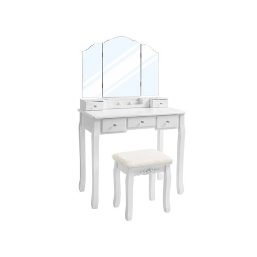 set da scrivania con sgabello Generic Up tavolo da toeletta moderno specchio e tavolo da trucco colore: bianco cassettiera 