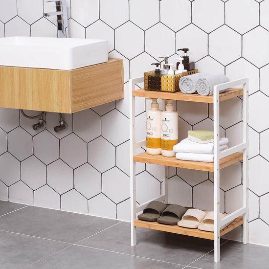 Mobiletto Portaoggetti In Bambù Soges - Per Camera Da Letto, Sala Giochi O Soggiorno - Foto 5