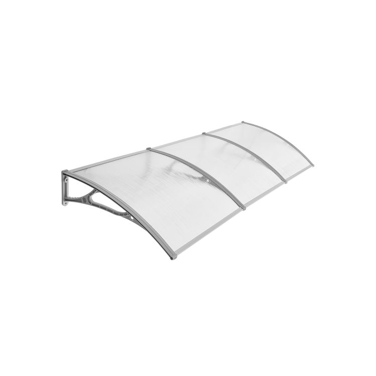 Pensilina In Policarbonato 100x240cm - Tettoia Esterna Modulabile, Trasparente E Resistente - Foto 12