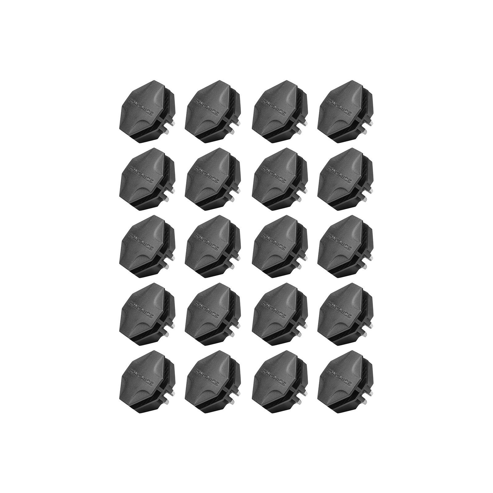 VOSAREA Connettori in plastica ABS cubo Filo 40 Pezzi per Ripiani cubo Filo e Scatola Armadio componibile Clip 20 Pezzi Bianco 