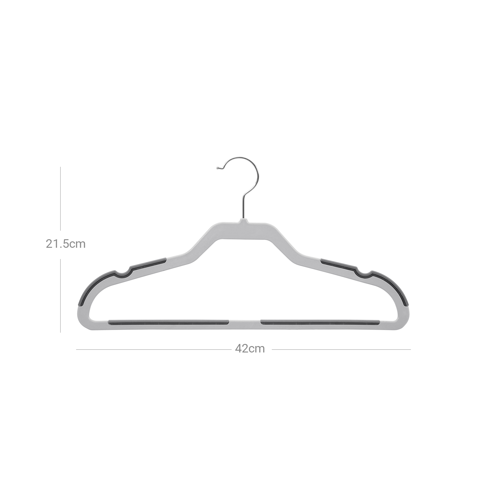 20 Grucce Bambini In Legno SONGMICS - Con Barra Appendiabiti, Gancio Girevole, 35 Cm, Naturale E Argento - Foto 14