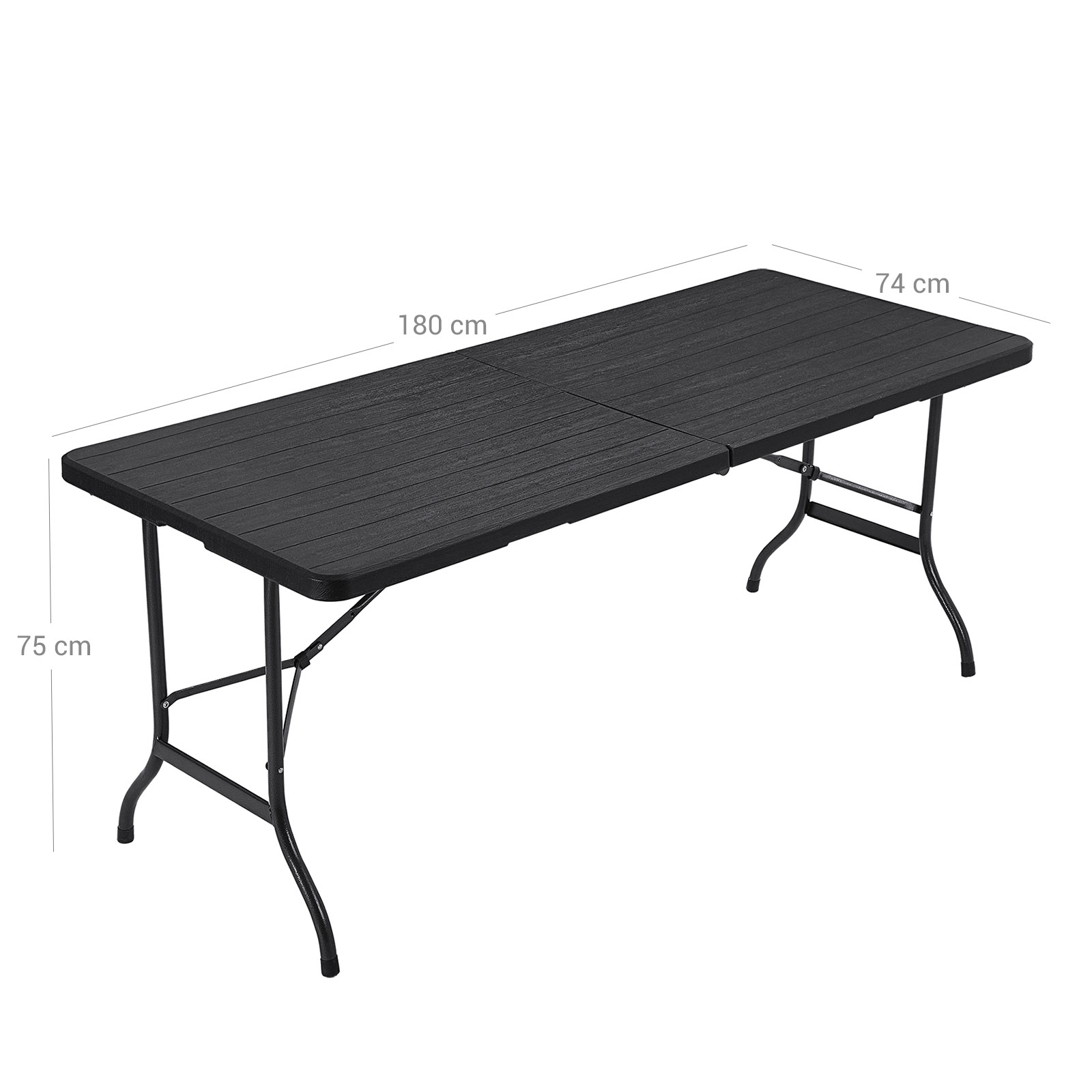 Carrello Da Campeggio Pieghevole SONGMICS | 150 Kg Di Portata | 150 Litri | 4 Ruote Rimovibili | Nero