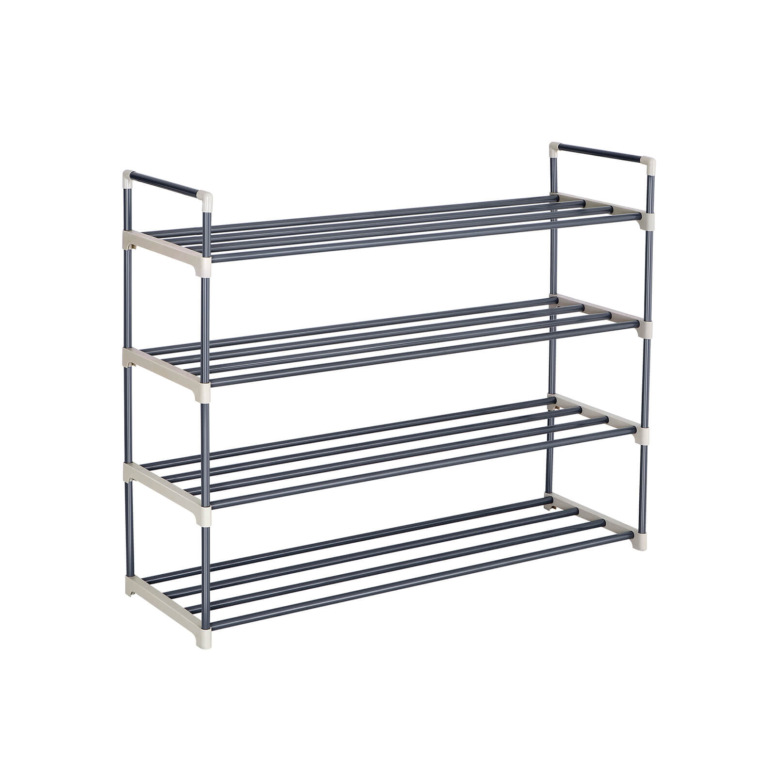 L x A x P SONGMICS LSA14G Fino a 20 Scarpe in Metallo 92 x 74 x 30 cm 92 x 30 x 74 cm Scarpiera con 4 Ripiani Colore: Grigio 