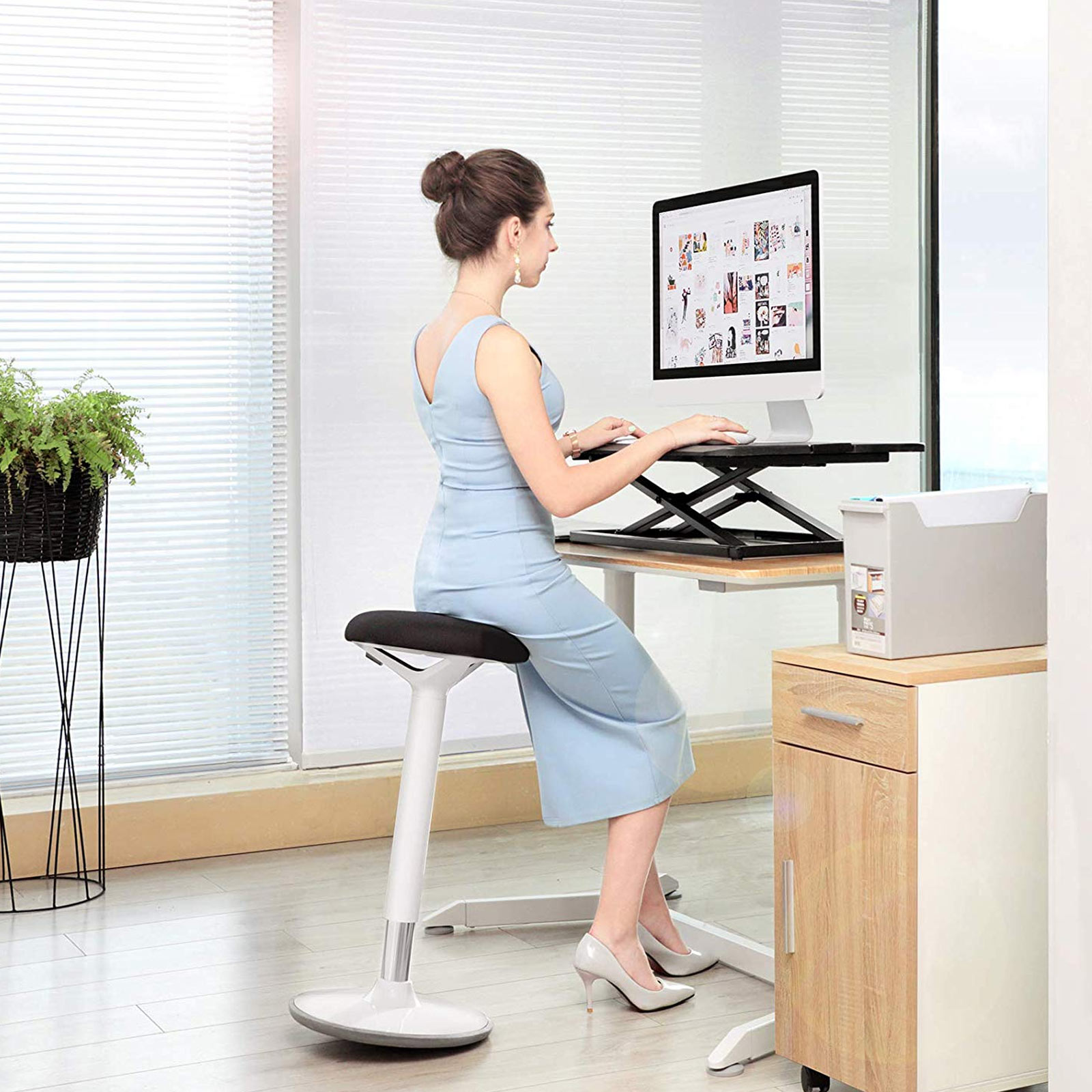 Sgabello Seduto Sgabello In Piedi Sgabello Girevole SONGMICS