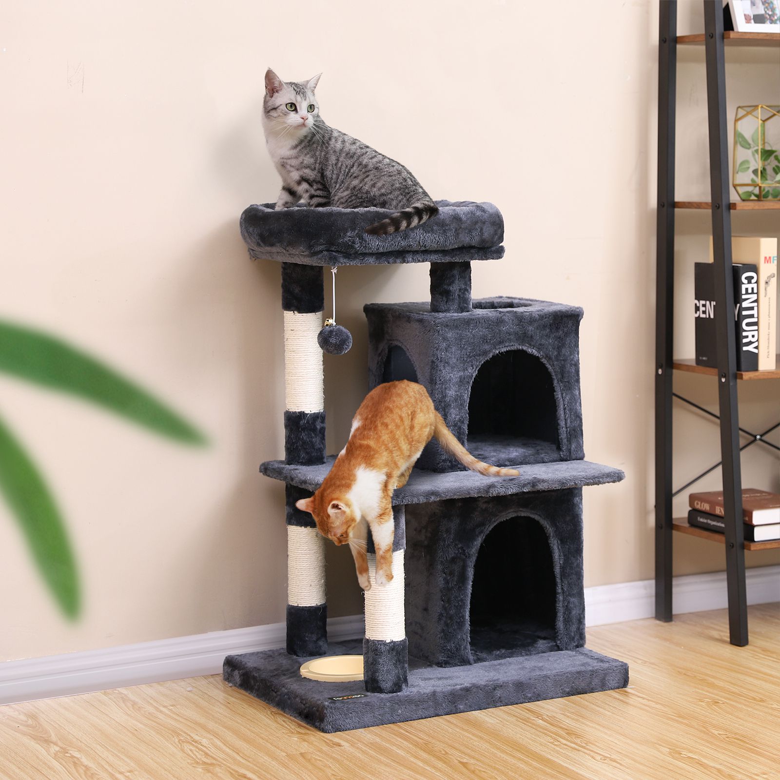 Albero per Gatti con Doppia Casetta Albero per Gatti con Doppia Casetta