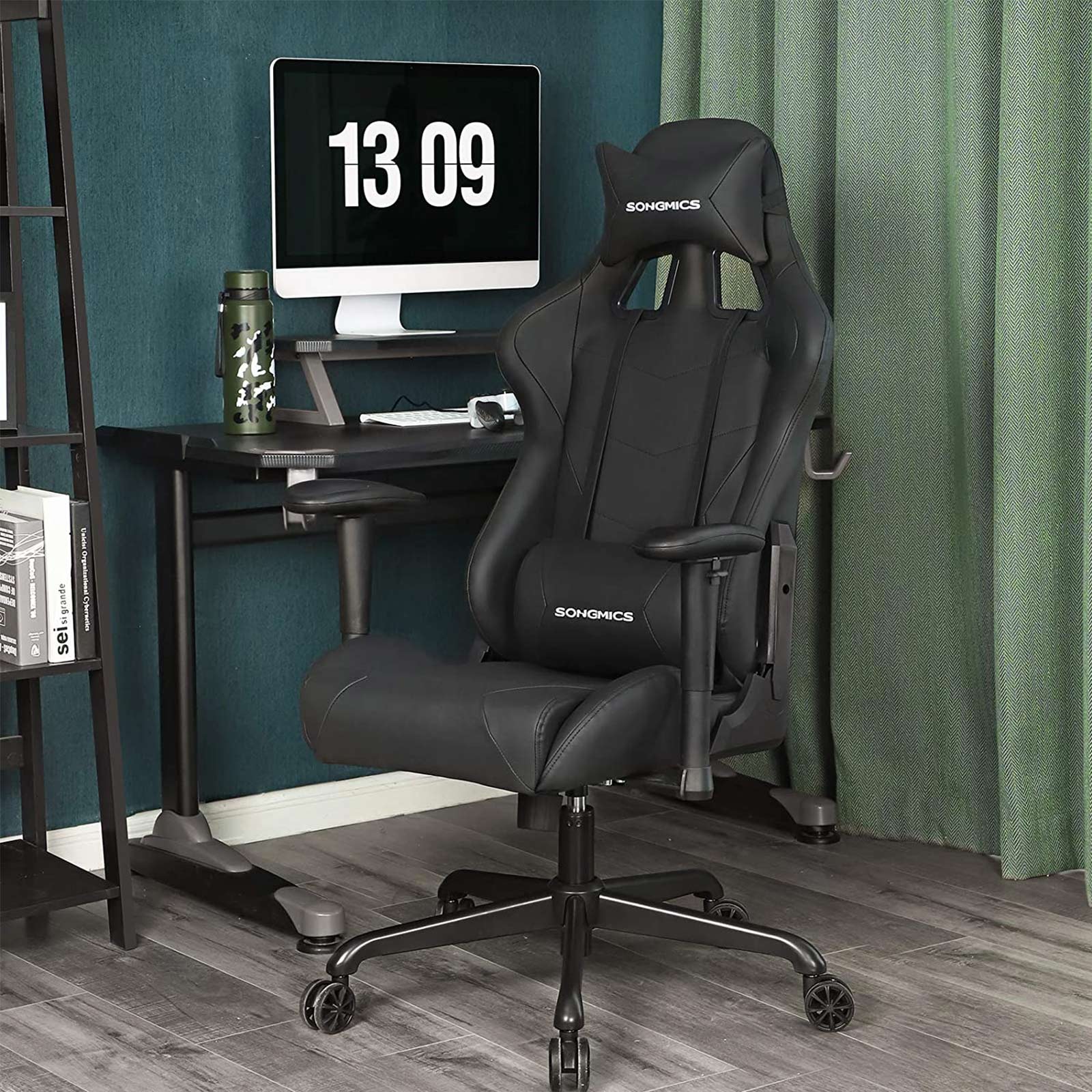 Sedia Da Gaming Gialla Con Rotelle, Cuscino Lombare E Supporto Testa - Pelle Sintetica, Basculante, Regolazione Altezza